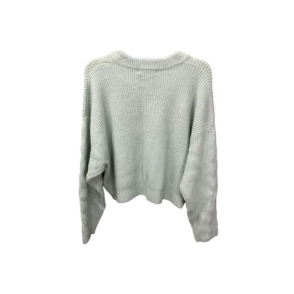 Elodie Sweater Pullover Crew Neck Chunky Knit Green Light Green Women Size XL - Picture 2 of 10